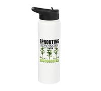 Microgreens Micro Farming Gardening Sprouts Microgreens Stainless Steel Insulated Water Bottle