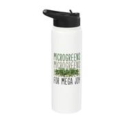 Microgreens Micro Farming Gardening Sprouts Microgreens Stainless Steel Insulated Water Bottle