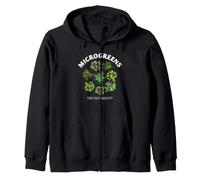 Microgreens Tiny But Mighty Sprouts Gardener Hobby Design Zip Hoodie