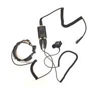 Microheadset for Motorola 2 pins Throat microphone with Motorola 2-pin connection, high sound quality and two PTT buttons