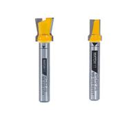 MICROJIG MatchFit Dovetail & Relief Router Bit Bundle - Precision 14-Degree Dovetail Bit + 3-Degree Relief Bit for Clean Grooves, Reduced Tear-Out & Longer Tool Life - 1/4" Shank Size