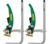 MICROJIG MatchFit Ratchet Clamp, 2-Pack | 7-Inch Capacity, Anti-Pivot Spring, Quick Release Trigger, No-Mar Clamp Pad, Compatible with Dovetail System & Track Saw Guide Rails, DVC-700RAPX2