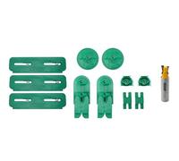 MICROJIG Matchfit Workholding Kit & Dovetail Router Bit - 1/2" Shank Bundle, Dovetail Track Groove, Low Profile Design Clamp System for CNC, Fixtures, Jigs, CN-P1234K11+R1