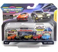 MicroMachines Micro Machines Starter Pack, GM Icons - Contains 5 Vehicles, Iconic Racing Cars - Something Rare Possibility - Micromachines Toy Car Collection