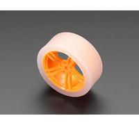 MicroMaker Adafruit Accessories Orange and Clear TT Motor Wheel for TT DC Gearbox Motor - SKU 3766