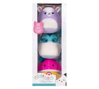 MICROMALLOWS SQMM0191-3-Pack Super Soft Mini Squishmallows 6.5 cm Plush Toys (Tia, Mariska, Louden)