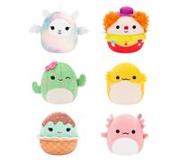 Micromallows Squishmallows Original 6-Pack ? Archie Axolotl, Bimbi Clown, Lucy-May Llamapegacorn, Maritza Cactus, Maya Sundae, Rodry Bearded Dragon