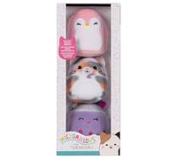 Micromallows Squishmallows Original Plush 3-Pack - Penguin, Boba Drink & Cat 2.5-Inch Plush