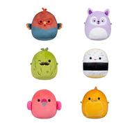 Micromallows Squishmallows Original Plush 6-Pack - Mo the Egg Sushi, Onel the Eel, Reed the Rooster, Layla the Lemur, Charles the Pickle, Cookie the Flamingo
