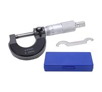 Micrometer Caliper Measuring Tool Precise Mechanical Structure Accurate Measurement Alloy Surface Portable Thickness for Engineers Technicians Machinists (0-25/0.01mm)