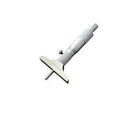 Micrometer, Depth Micrometer 0-25mm 0-100mm Industrial Quality Stainless Steel Micrometer 0.01mm(Beige)