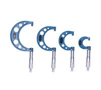 Micrometer Set, 4Pcs Outside Micrometer Flexible Application Metal High Accuracy for Measurement Of High-accuracy Products