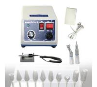 Micromotor Polishing 65w Polishing Machine For Jewelry With Set Of Carbide Burrs Speed Adjustable 0-35kRPM Micro Motor Polisher Straight And Contra Angle Handpiece With Bracket And Foot Pedal