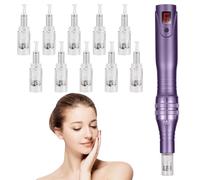 Microneedle Derma Roller Pen - Professional Microneeding 0.25 mm Derma Roller Beauty Pen - Microneedles Roller Pen for Women Men Tools (Purple)