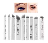 Microneedle Eyebrow Tattoo Blade Kuuleyn 9 Types Microblading Needles Kits, Eyebrow Tattoo Manualpermanent Makeup Sterile Pin Blade For Eyebrow Tattoo (0.25mm 7pin)