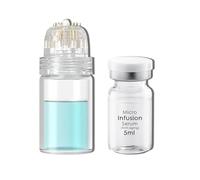 Microneedling Infusion System Set, Micro Microneedle Infusion System Included Hydra Needle 0.5mm 1Pc and Anti-Aging Serum Ampoule 5ml, All-in-one Solution Micro Hydra Needle Infusion System