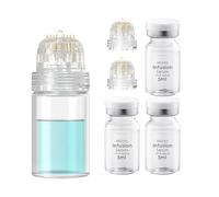 Microneedling Infusion System Set, Micro Microneedle Infusion System Included Hydra Needle 0.5mm 1Pc, 2 Replacement Needle Heads and Anti-Aging Serum Ampoules 5ml X 3, Anti-Aging Solution Treatment