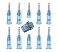 Microneedling Needles, 10 Pcs 42 Pin Replacement Needle Cartridges for Derman Pen M8S/A8S/A9, 10 Pcs/Pack, 3 Slots Design