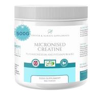 Micronised Creatine Plus Magnesium and Vitamin B6 & B12 Formula | Clean, Vegan-Friendly Naturally Flavoured Raspberry-Blueberry Taste | Energy, Strength, Recovery & Performance Support