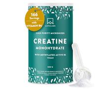 Micronized Creatine Monohydrate Powder 500g - 200 Mesh -166 Servings - for Post, Intra & Pre Workout Powder - Creatine for Women & Men - with Vitamin B6 - Unflavoured - Vegan