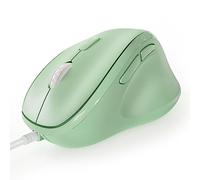 Micropack Ergonomic Mouse Wired for Laptop, PC Computer and Desktop, Ergo Mouse Vertical with Silent Clicks, Up to 3200 DPI Adjustable Mouse Sensitivity, Green