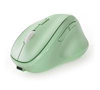 Micropack Ergonomic Vertical Wireless Bluetooth Mouse for Laptop MacBook PC Rechargeable Silent Click 3-Mode Multi-Device 2.4G Adjustable DPI Compatible with Windows Android iOS MacOS Green