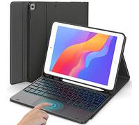 MicroPack iPad 9th Generation Case with Keyboard, Keyboard for iPad 8th Generation, iPad 7th Generation 10.2 Inch, Smart Touchpad 7 Color Backlit Detachable Keyboard for iPad 9th/8th/7th Gen,10.2inch