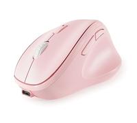 Micropack Vertical Mouse Multi-Device, 3-Mode Bluetooth 5.0 & 3.0 & 2.4G Wireless Mouse with Adjustable DPI & Silent Click for Laptop, MacBook, PC, Windows, Android, iOS, MacOS, Pink