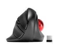 MicroPack Wireless Trackball Mouse, 2023 Upgrade Ergonomic Vertical Rollerball Computer Mouse, 3 Adjustable DPI, Easy Thumb Control for PC, Laptop, Mac, Windows - Black
