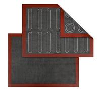 Microperforated Oven Mat, 2 PCS Silicone Baking Mat, Non-stick Double Sided Heat Resistant Reusable for Macarons, Lightning Puffs, Pizza (40*30cm)