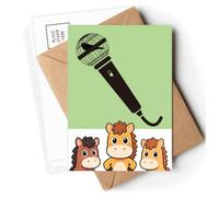 microph cage expression Postcards Envelopes Cards Mailing Year Horse