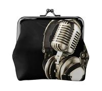 Microphone and Headset Small Makeup Bag for Purse, Mini Portable Cosmetic Bags, for Gym and Daily Use