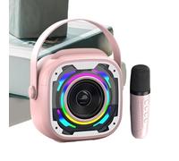 Microphone and Speaker Set, Party Microphone with Speaker, Handheld Singing Devices with Handle and RGB Lights, Music Amplifier for Home, Party, Performance