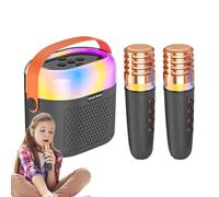 Microphone and Speaker, Small Karaoke Machine - Portable Singing Machines for Kids 1200mAh | Family Karaoke, Home Karaoke, Karaoke Speaker with Dazzling Lights for Adult