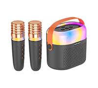 Microphone and Speakers Set Small Karaoke Machine | Karaoke Machine for 1200mAh Singing - 2 Wireless Microphones Karaoke Speaker Karaoke Home Karaoke System for Christmas H