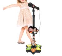 Microphone and Stand for Kids - Wireless LED Lights Toys | Singing Microphone Karaoke Machine - for Kids Boys Girls Home Classroom Travel Playroom Birthday Children's Day Party