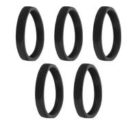 Microphone Anti Slip Ring 5pcs 50mm Black Plastic 8 Angle