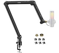 Microphone Arm,Aokeo AK-49 Desk Adjustable Compact Mic Suspension Boom Scissor Arm Stand For Blue Yeti,Snowball iCE, HyperX QuadCast,SoloCast,Elgato Wave,Etc