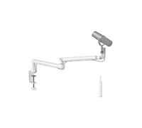 Microphone Arm,Desk Adjustable Mic Boom Arm Stand 360° rotation,With booster pole, without microphone，Suitable For Blue Yeti,Snowball iCE, HyperX QuadCast,SoloCast,Elgato Wave (White)