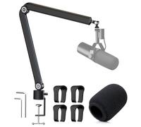 Microphone Arm for Shure SM7dB Microphone - SM7dB Mic Boom Arm Stand with Microphone Cover Foam, SM7dB Mic Stand with Pop Filter to Reduce Noise by YOUSHARES