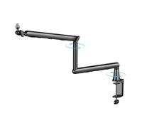 Microphone Arm, Rotating Shock Absorbing Clip Holder, Microphone Stand Boom Arm - for Computer, Office, Music Studio, Singing, Content, Podcasting