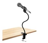 Microphone Arm Stand, 13.78" Long Universal Gooseneck Desktop Mic Stand with 3/8" to 5/8" Mic Arm and Microphone Clip Holder, Heavy Duty Desk Clamp for Blue Snowball Ice Mics Spark