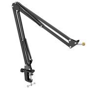 Microphone Arm Stand, FIFINE Suspension Boom Scissor Mic Stand with Heavy Duty Clamp, 3/8" to 5/8" Adapter, for Voice-over, Gaming, Recording, Studio
