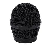 Microphone Ball Head Mesh Grill, Stainless Steel Mic Ball Head Cover, Replacement Microphone Grille with Inner Foam Filter, 2.6in Height 1.4in Inner Diameter
