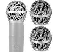 Microphone Ball Head Mesh Grille Replacement 2 Pack - Metal Windscreen for Standard Vocal Mic