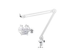 Microphone Boom Arm Desktop Mount Stand Rack Foldable Mic Holder Freely Rotation For Video Gaming Broadcast Podcasting Arm Clamp
