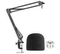 Microphone Boom Arm,Mic Boom Arm for Blue Yeti with Foam Windscreen, S