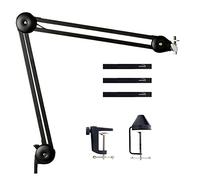 Microphone Boom Arm Stand - Adjustable Scissor Arm with Table Clamp, Compatible with Blue Yeti/Pro/X, Snowball, Audio - Technica, Dynamic & Condenser Mics
