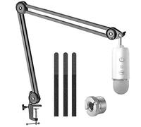 Microphone Boom Arm Stand - Professional Heavy Duty Broadcast Mic Stand for Microphones, Compatible with Shock Mounts by YOUSHARES