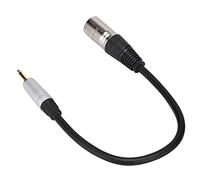 Microphone Cable Adapter, Right Angle Xlr Adapter with Gold Plated 3.5mm Mono Male to 3PIN Xlr Male PVC Exterior Zinc Alloy Shell Cable Mini Jack Aux Adapter Audio Cord for Laptop Speaker Mixer (#1)